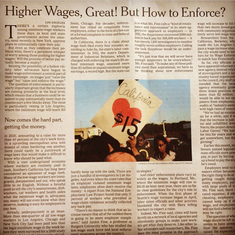 Higher Wages Great!  For Coffeelands